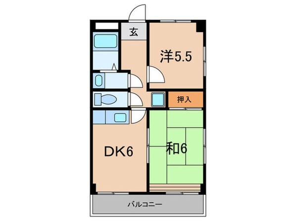 グリーンコート津門の物件間取画像